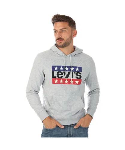 Levi's Mens Levis LSE T3 Graphic Hoody in Grey Heather Cotton