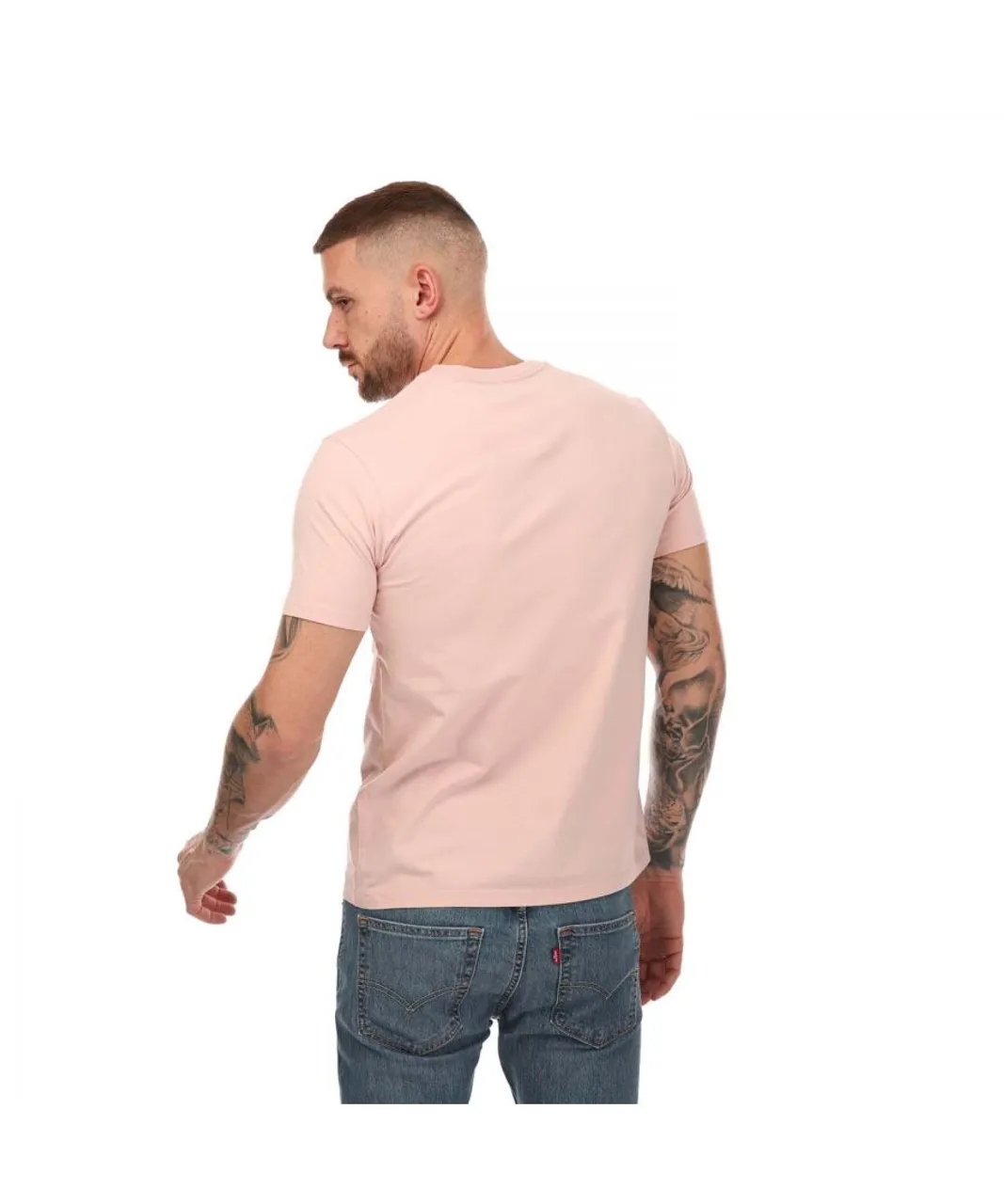 Levi's Mens Levis Original Housemark T-Shirt in Peach Cotton