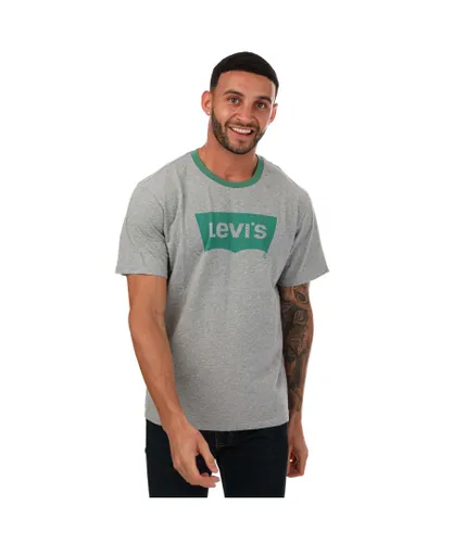 Levi's Mens Levis Relaxed Batwing Graphic T-Shirt in Grey Cotton
