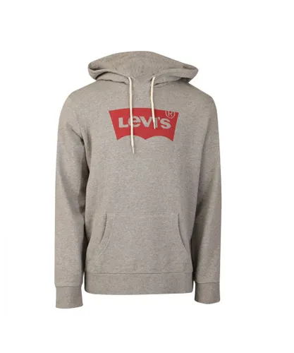 Levi's Mens Levis Standard Graphic Hoody in Grey Heather Cotton