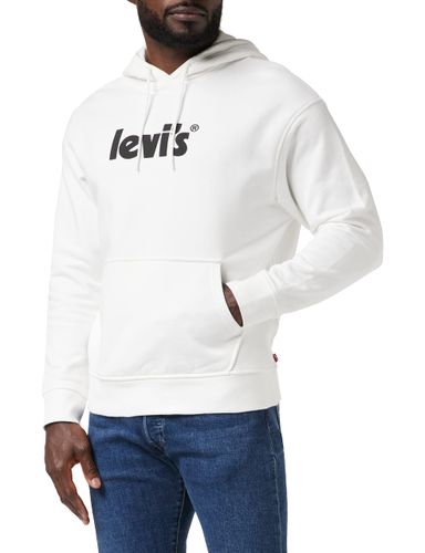 Levi's Men's Relaxed Graphic PO Poster Hoodie White Sweatshirt, Neutrals, XXL