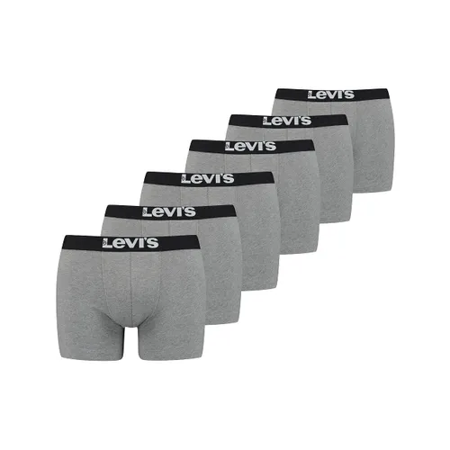 Levi's Men's Solid Basic Boxers (Pack of 6) Shorts