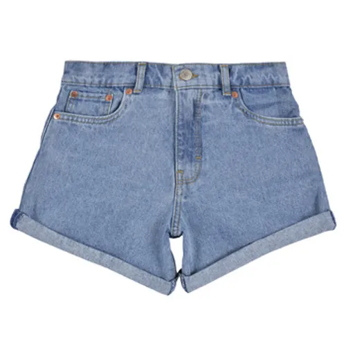 Levis  MINI MOM SHORT W/ ROLL CUF  girls's Children's shorts in Blue