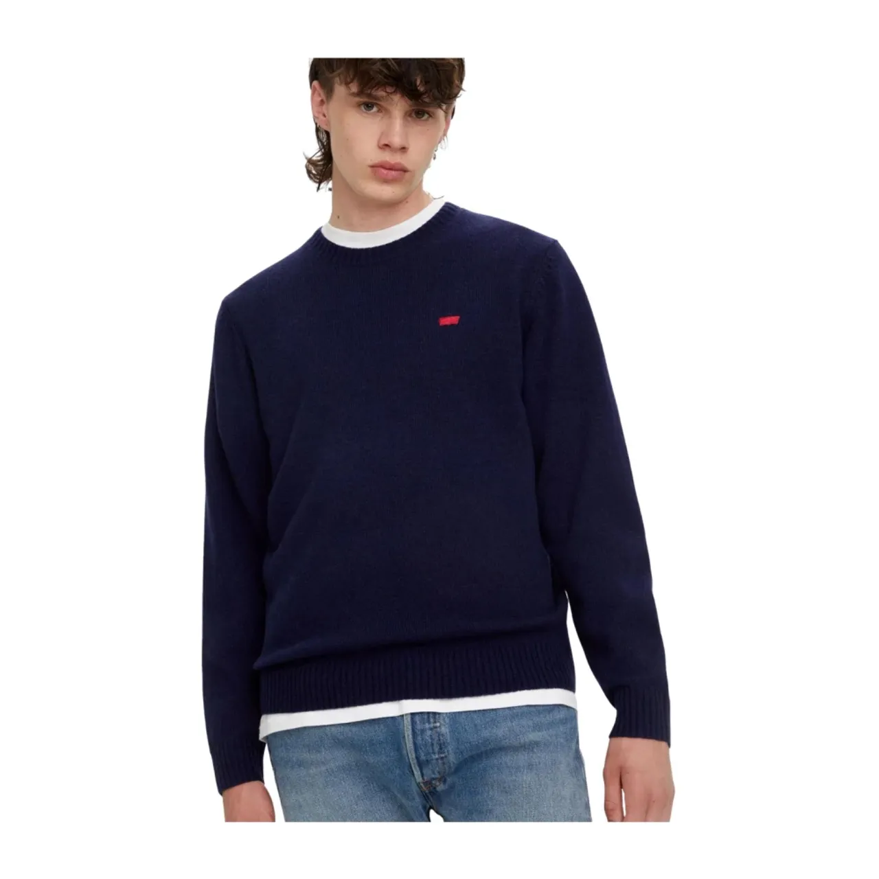 Levi's , Naval Academy Sweater - Original HM ,Blue male, Sizes: