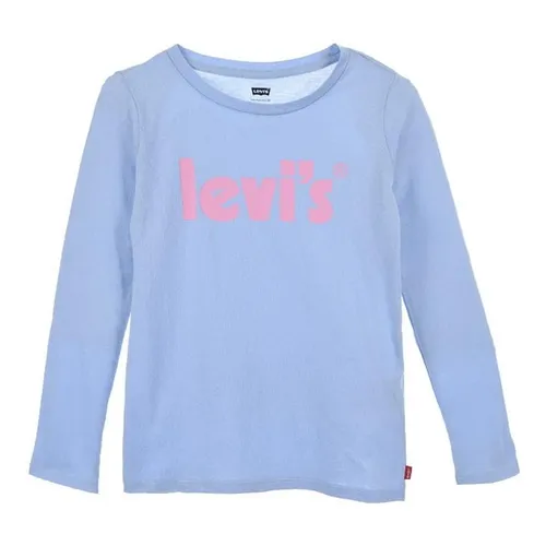 Levis Poster Logo Long Sleeve T-Shirt Junior Girls - Blue