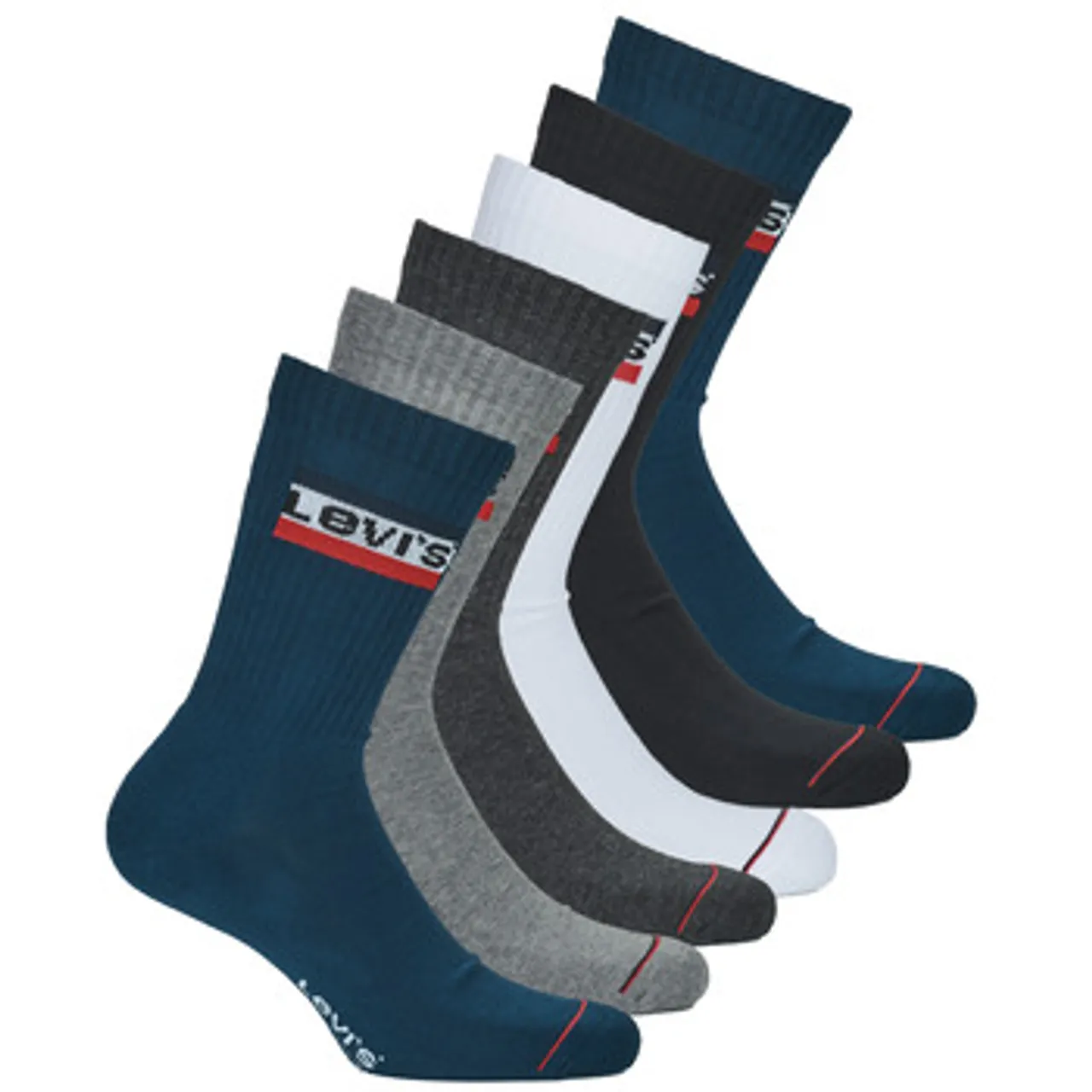 Levis  REGULAR CUT SPORT LOGO X6  women's Sports socks in Multicolour