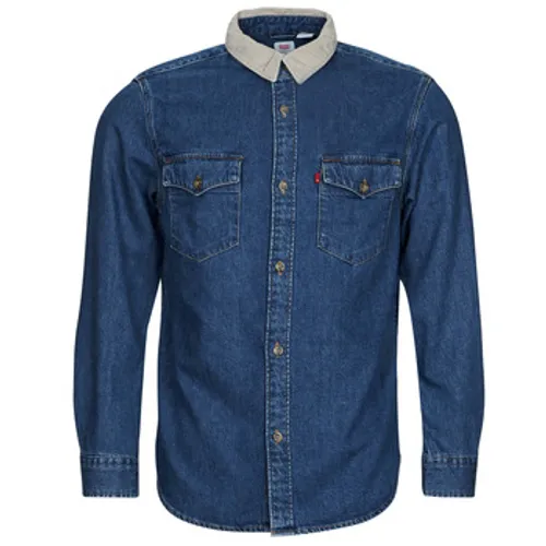 Levis  RELAXED FIT WESTERN  men's Long sleeved Shirt in Blue