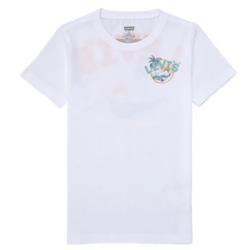 Levis  SCENIC SUMMER TEE  boys's Children's T shirt in White