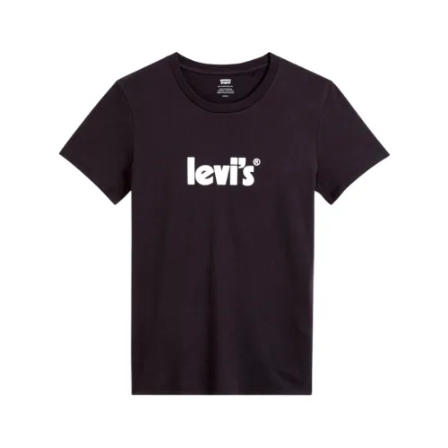 Levi's , Seasonal Poster Logo Tee ,Black female, Sizes: