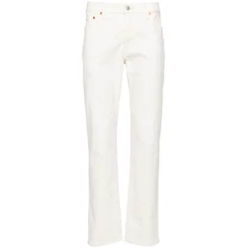 Levi's , Slim Fit White Cotton Jeans ,White male, Sizes: