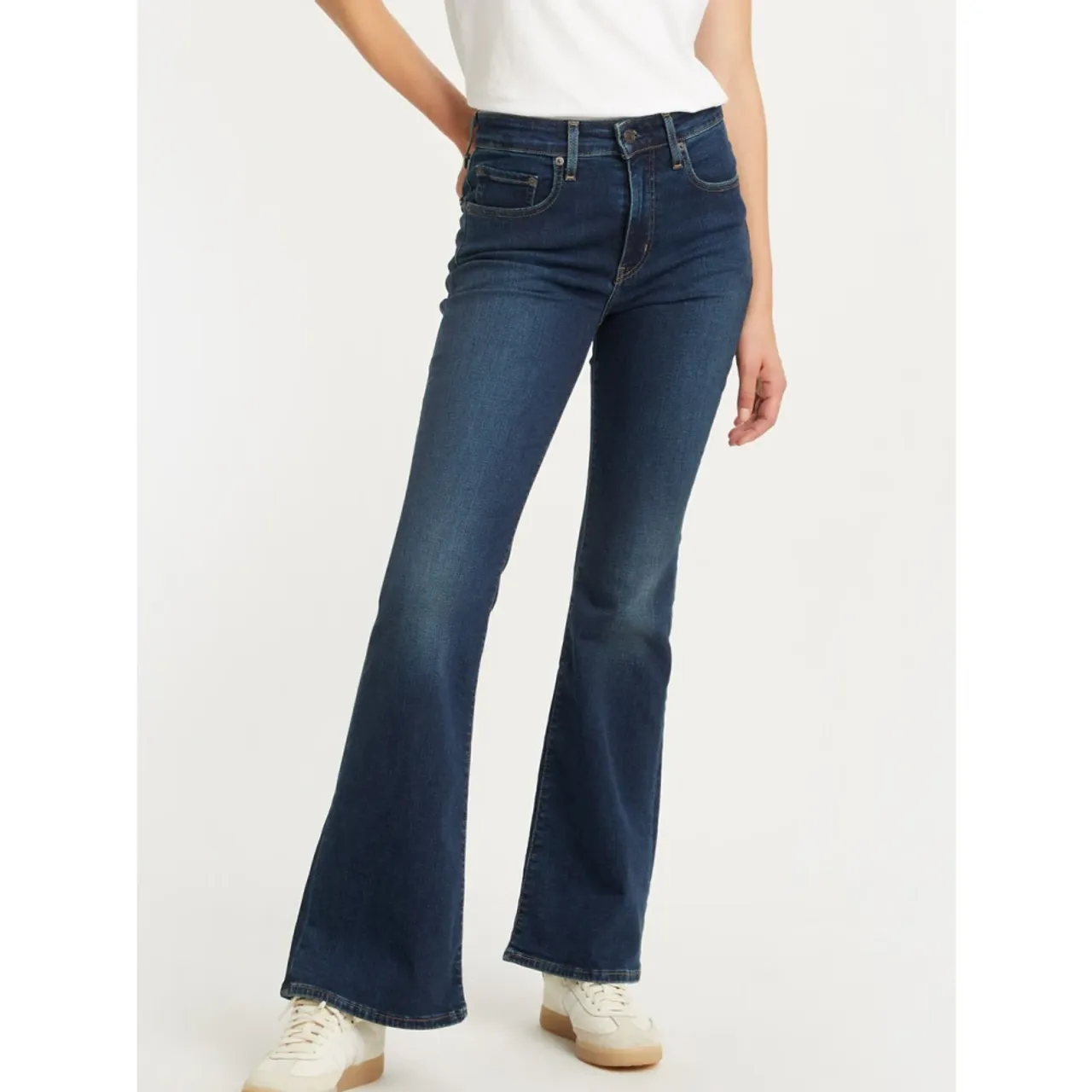 Levi's , Slim High-Waisted Jeans with Flared Leg ,Blue female, Sizes: