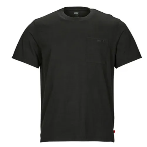 Levis  SS POCKET TEE RLX  men's T shirt in Black