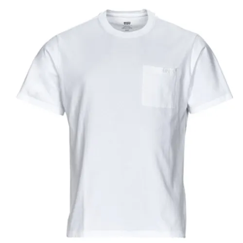 Levis  SS POCKET TEE RLX  men's T shirt in White