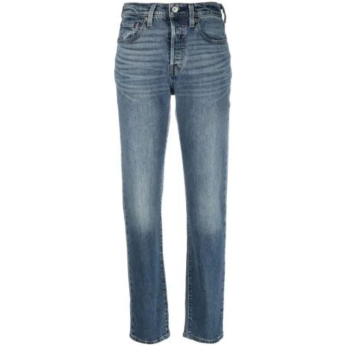 Levi's , Stand Off Original Cropped Jeans ,Blue female, Sizes: