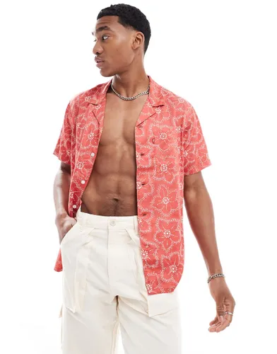 Levi's Sunset Camp short sleeve floral print shirt in red