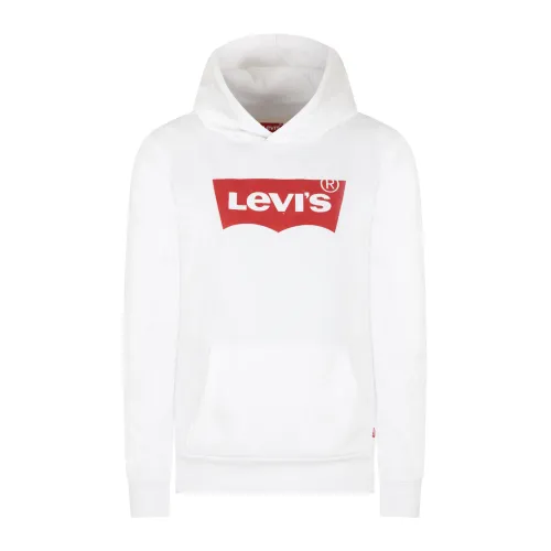 Levi's , White Fleece Cotton Hoodie ,White unisex, Sizes: