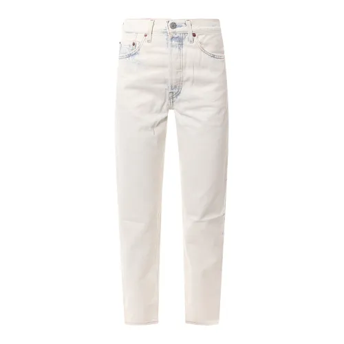 Levi's , White Tapered Leg Jeans ,White female, Sizes: