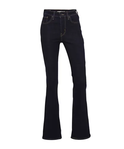 Levi's Womens 725 high rise bootcut waist jeans to the nine - Blue Denim