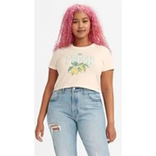 Levi's® Women's Cropped Jordie T-Shirt in Stay Fresh Organic Lemon Undyed Griege
