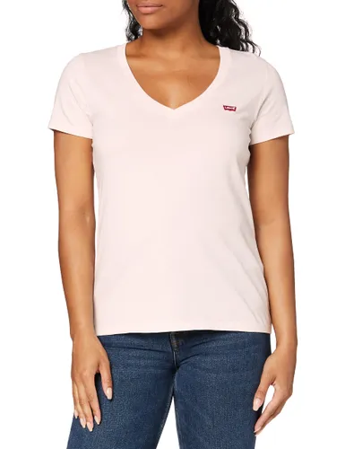 Levi's Women's Perfect V-Neck T-Shirt Almost Mauve (White)