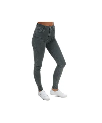 Levi's Womenss Levis 720 High Rise Super Skinny Jeans in Grey Cotton