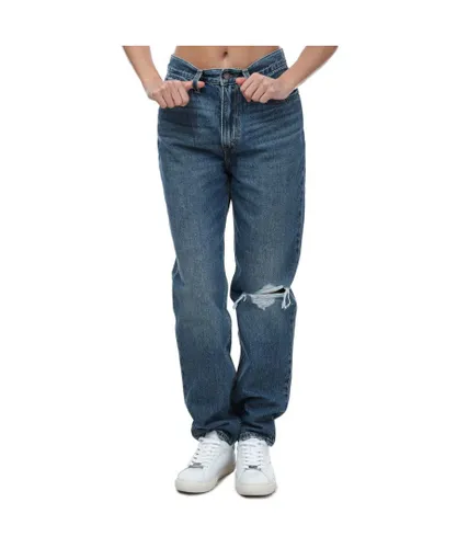 Levi's Womenss Levis 80's Mom Jeans in Denim - Blue Cotton