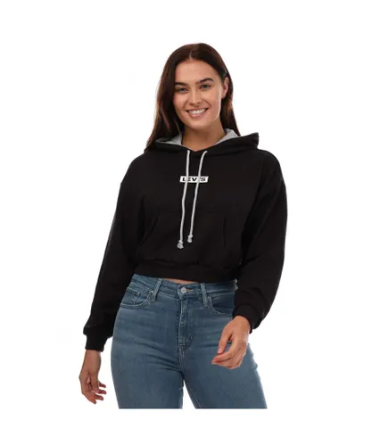 Levi's Womenss Levis Graphic Laundry Day Hoody in Black Cotton