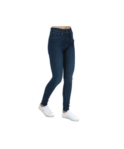 Levi's Womenss Levis Mile High Super Skinny Jeans in Denim - Blue Cotton