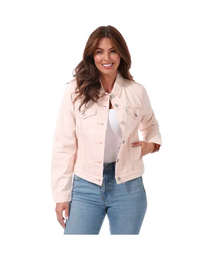 Levi's Womenss Levis Original Trucker Jacket in Pink Cotton