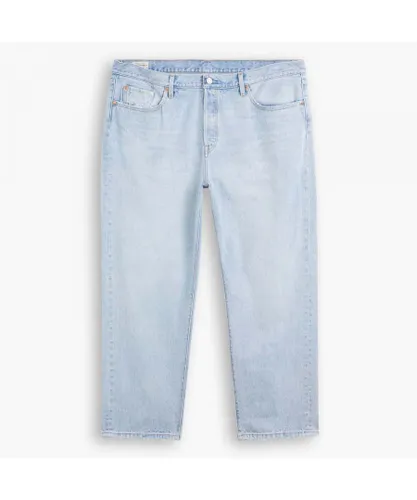 Levi's Womenss Levis Plus 501 90s Jeans in Light Blue Cotton
