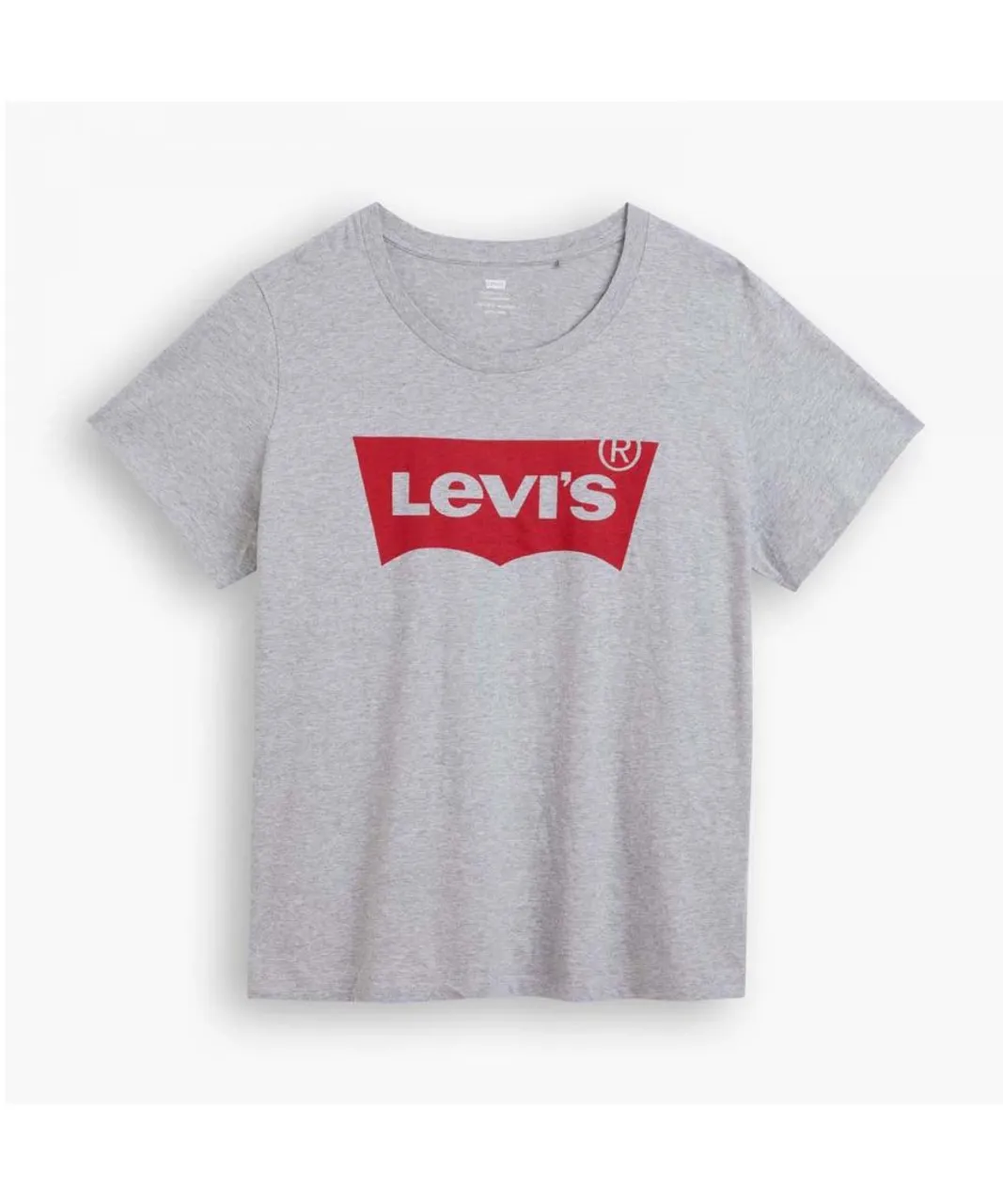 Levi's Womenss Levis Plus Perfect T-Shirt in Grey Heather Cotton