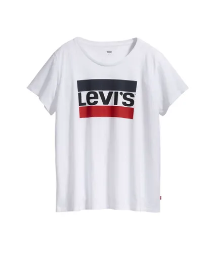 Levi's Womenss Levis Plus Perfect T-Shirt in White Cotton