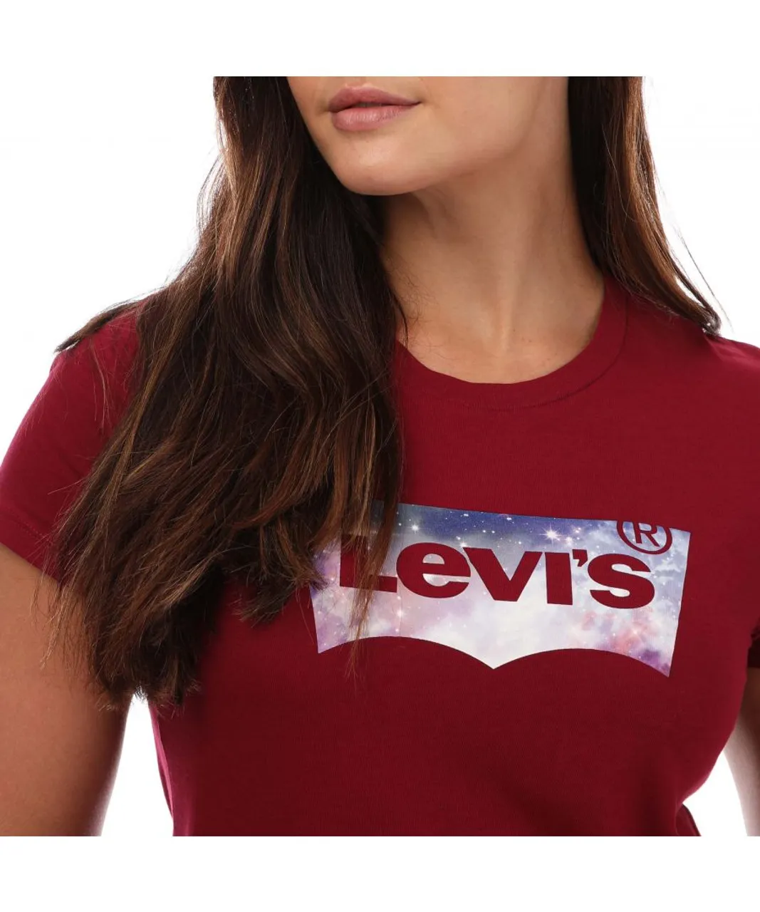 Levi's Womenss Levis The Perfect T-Shirt in Burgundy Cotton