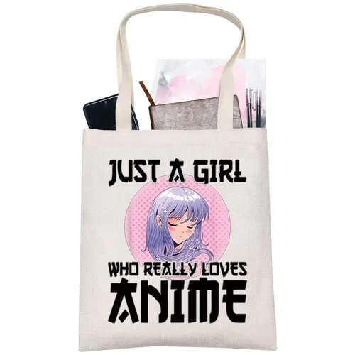 LEVLO Anime Fans Make up Bag Anime Lover Gift Just A Girl