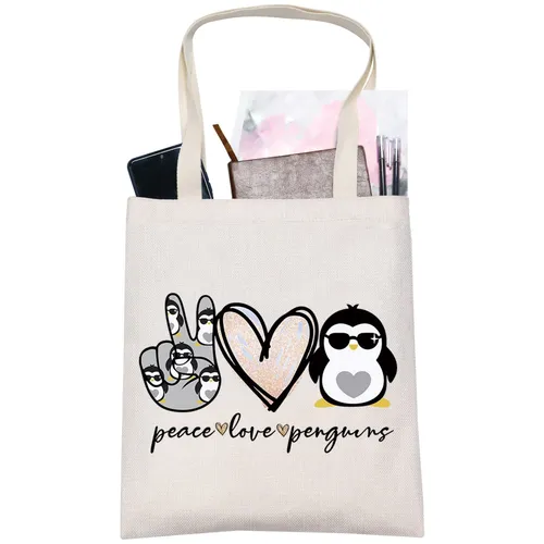 LEVLO Funny Penguins Cosmetic Make up Bag Animal Lover Gift