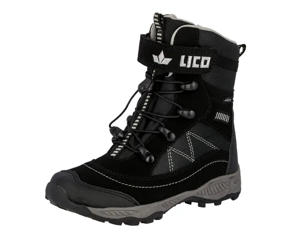 Lico Unisex Kids Sundsvall VS Snow Boots Black / Gray)