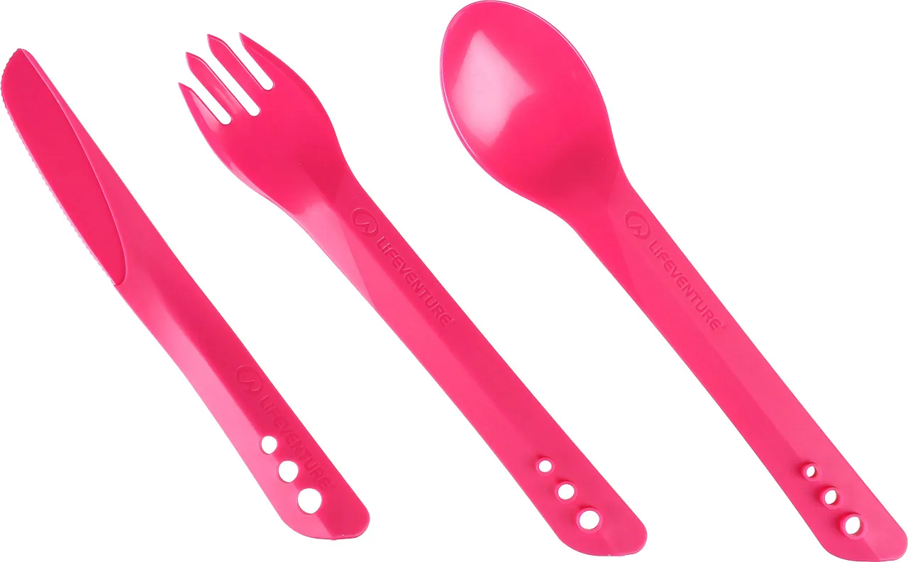 Lifeventure Ellipse Plastic Interlocking Cutlery Set For