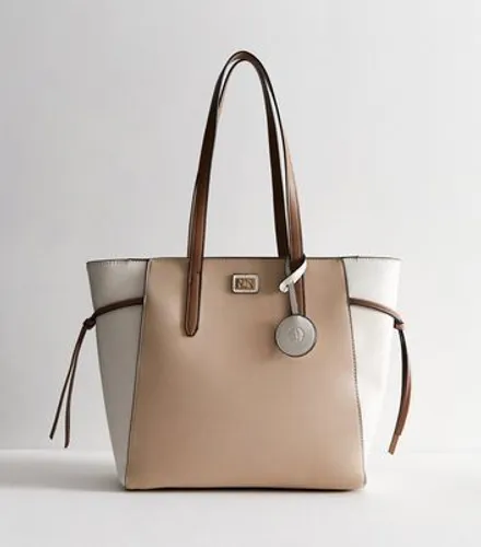 Light Brown Leather-Look Tote Bag New Look