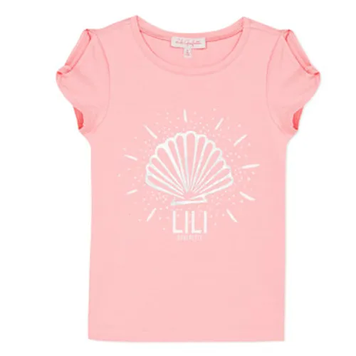 Lili Gaufrette  KATIA  girls's Children's T shirt in Pink