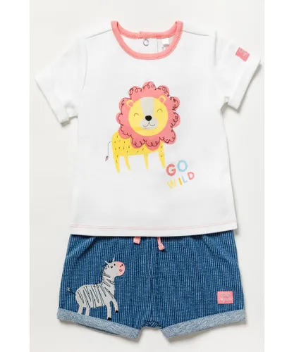 Lily and Jack Baby Girl T-shirt and Short Outfit Set - Blue Cotton