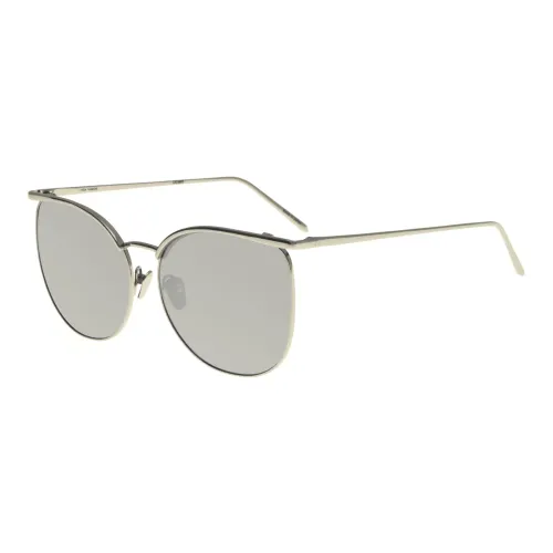 Linda Farrow , White Gold Mirror Sunglasses ,White female, Sizes: