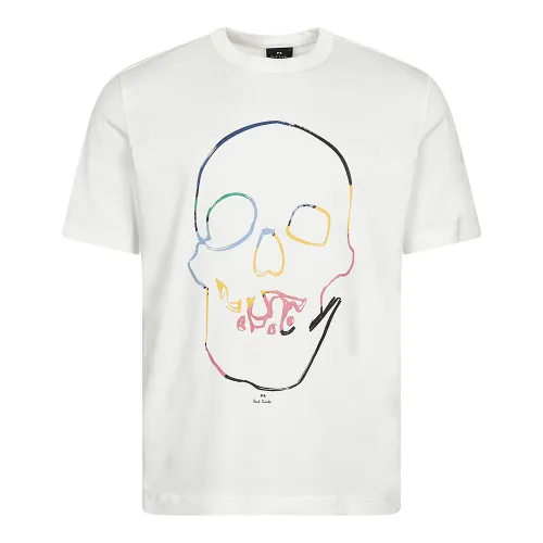 Linear Skull T-Shirt - Off White