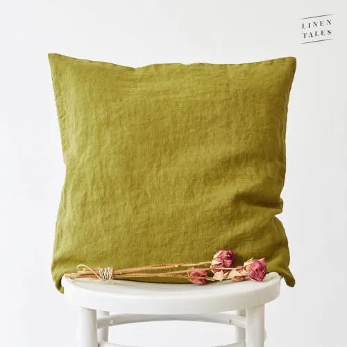 Linen Tales Linen Cushion Cover Moss Green