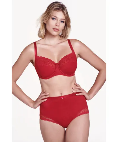 Lisca Womens 'Evelyn' Underwired Full Cup Bra - Red