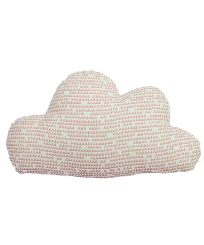 Little Furn Printed Cloud Cushion - Pink Cotton - One