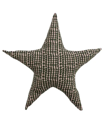 Little Furn Printed Star Cushion - Pink Cotton - One