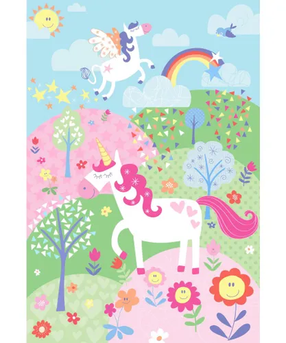 Little Furn Unicorn Wall Mural Pink - One