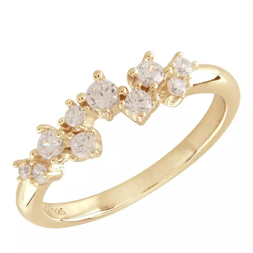 Little Luxuries Rings - Champagne Ring Sparkle Row Medium - gold - Rings for ladies