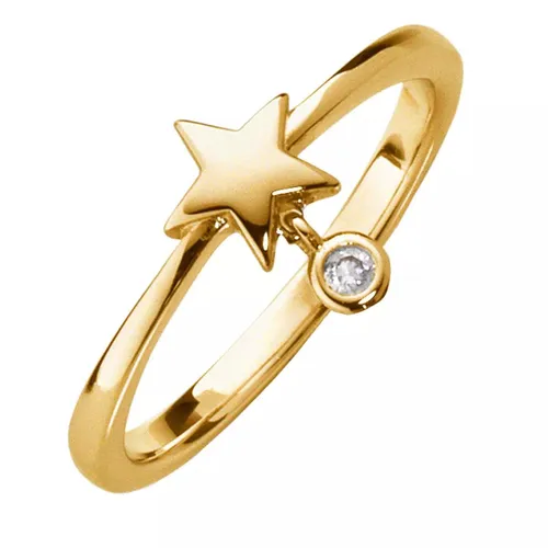 Little Luxuries Rings - Fashion Classics Ring With Star And Stone Pendant - gold - Rings for ladies