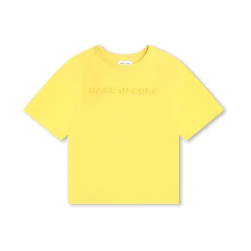 Little Marc Jacobs , Banana Yellow Logo Print T-shirt ,Yellow female, Sizes: